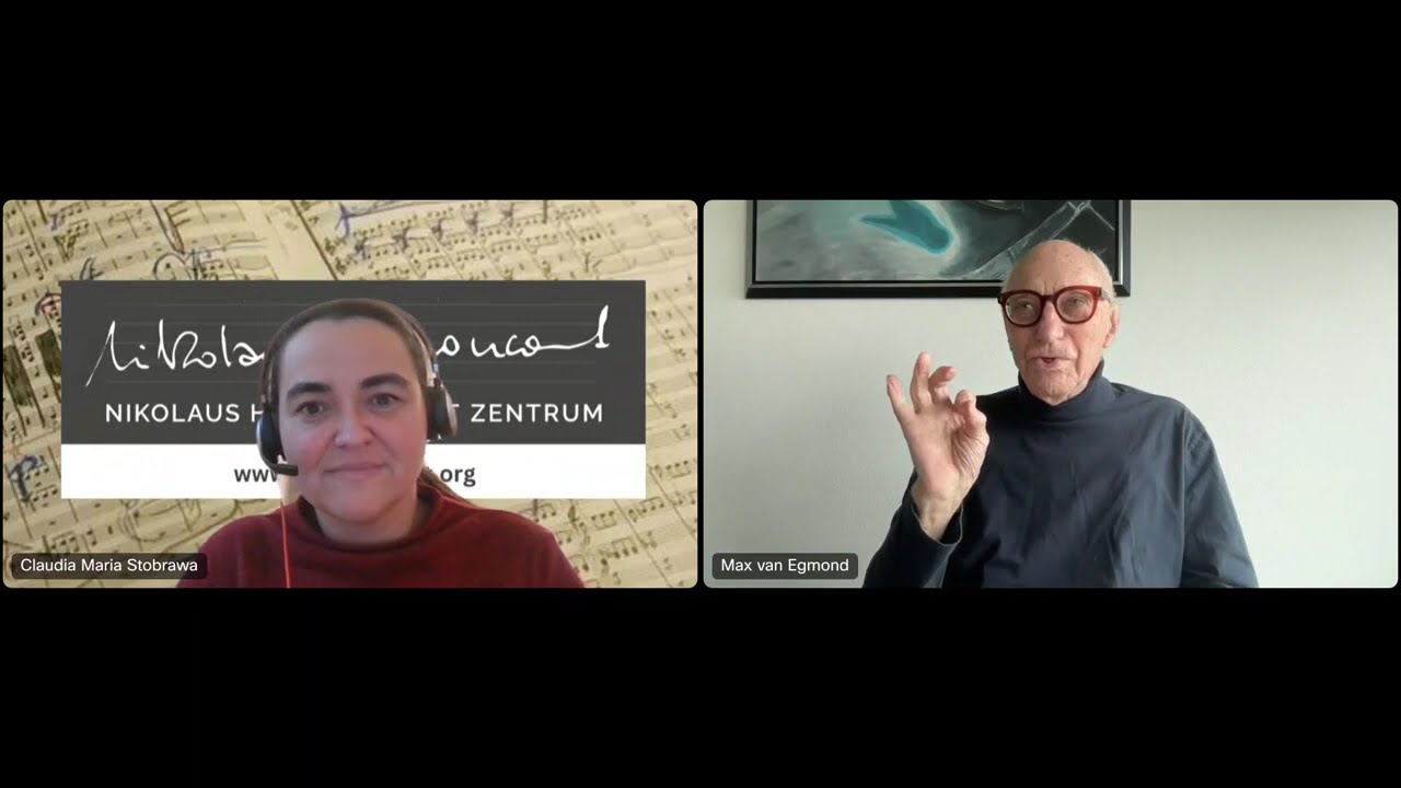 Zeitzeugeninterview Max van Egmond  -Nikolaus Harnoncourt Zentrum