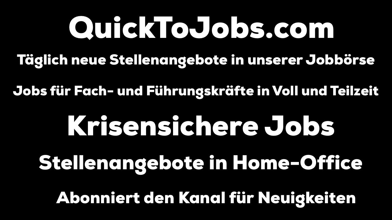 Quick To Jobs - Verk&auml;ufer Stellenangebote, Jobb&ouml;rse, Jobsuche, Jobs - Quick Jobs