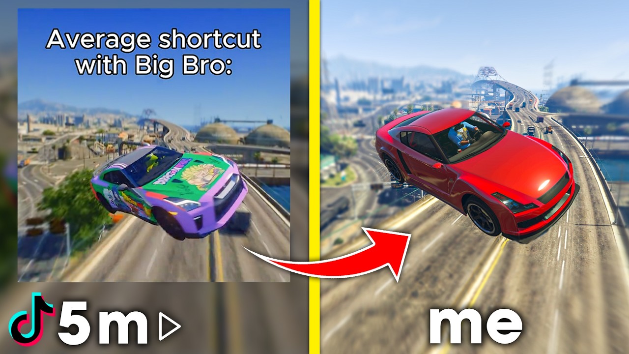 I Tried VIRAL TikTok Stunts In GTA 5