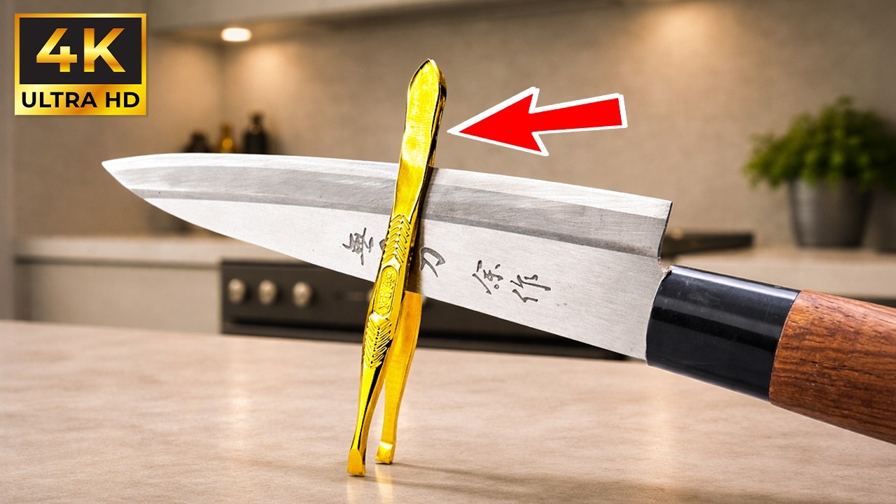 Millions Of People Don't Know This Secret! Sharpen Your Knives To Razor Sharp Like A Pro Chef