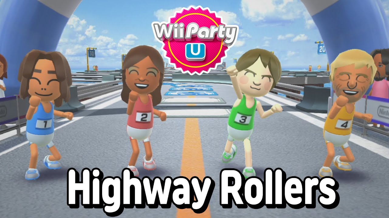 Wii Party U - Highway Rollers | Dezzy, Haruka, Chris and Adrien | Alexgaming