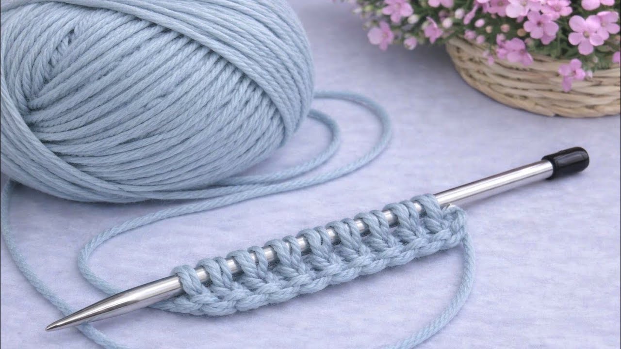 Üç Günde Yelek Örün O Kadar Kolay🌸 İki Şiş Örgü Yelek Model Desen 🌸#crochet #knitting 
