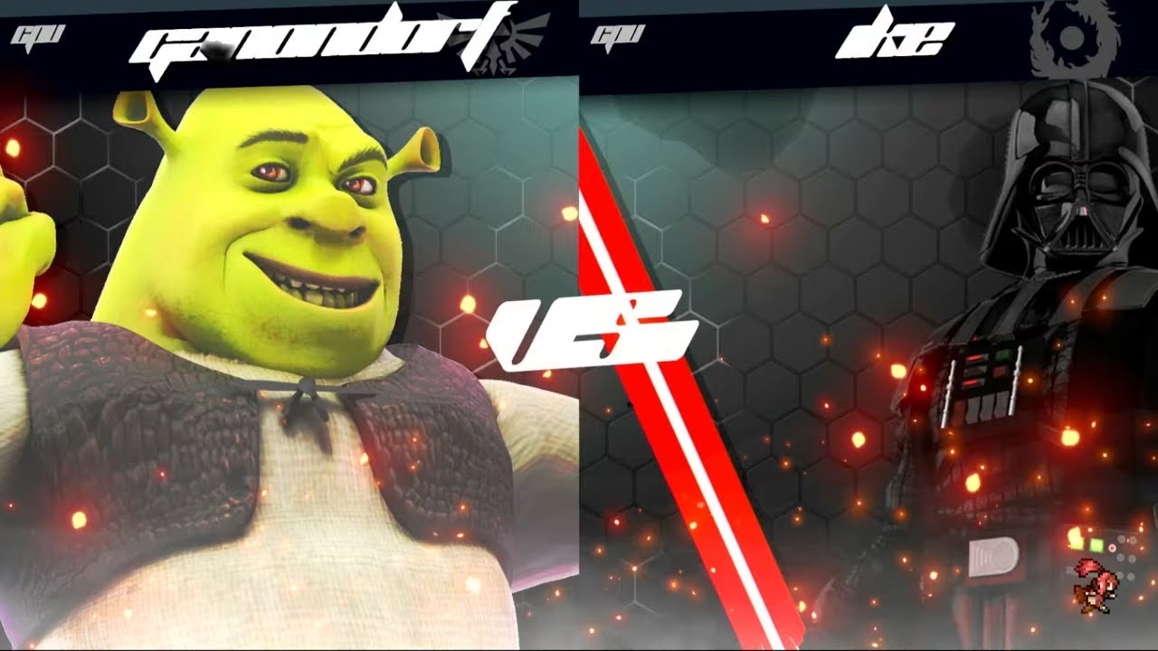 Darth Vader Vs Shrek - Super Smash Bros Mods