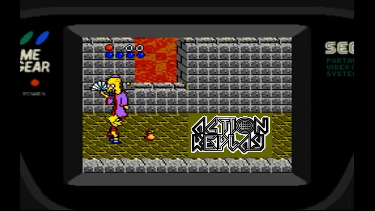 The Simpsons - Bart vs. The World Game Genie (Game Gear)