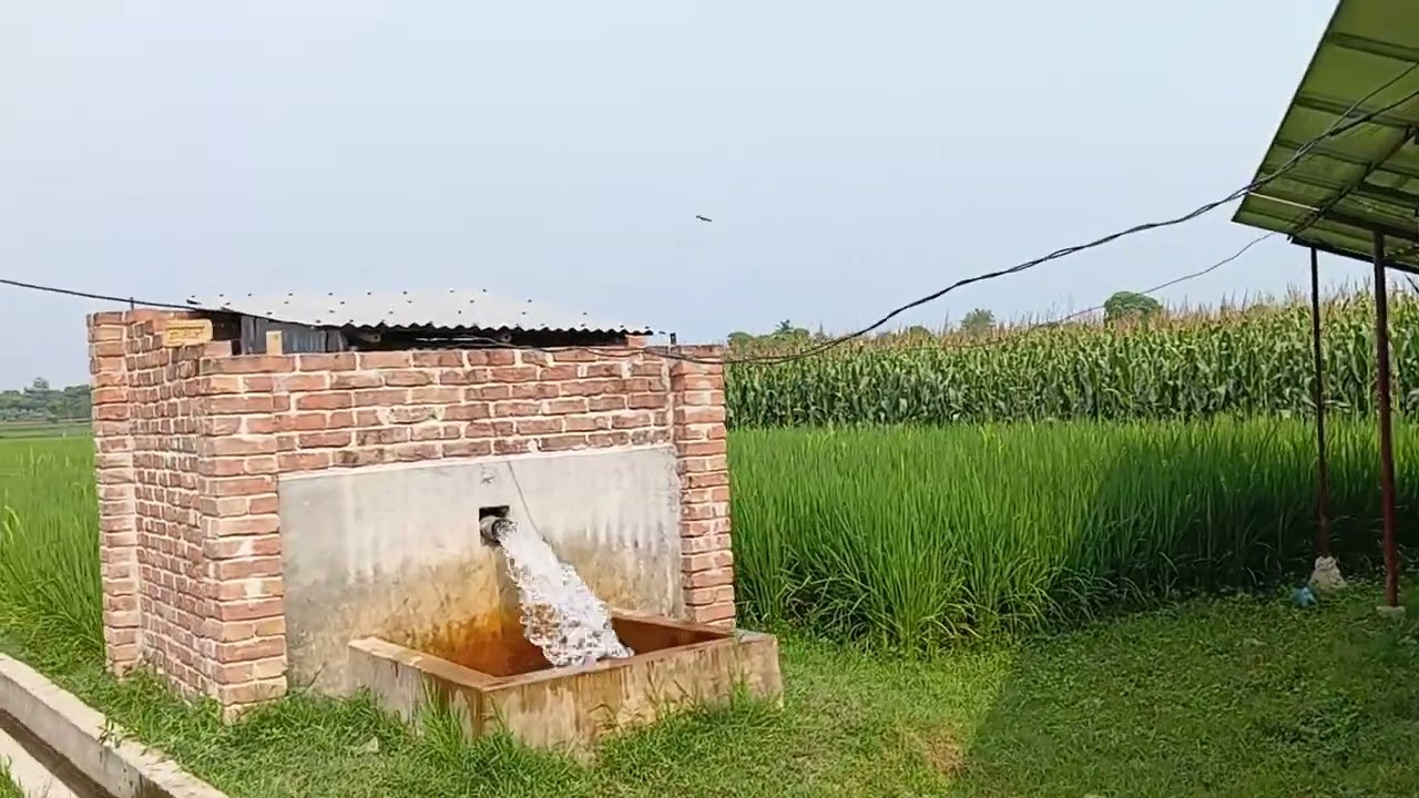 16 পিস প্যানেল দিয়ে একসাথে দুইটা মটর সেট করা হয়েছে একটা দুই ঘোড়া ও একটি পাঁচ ঘোড়া