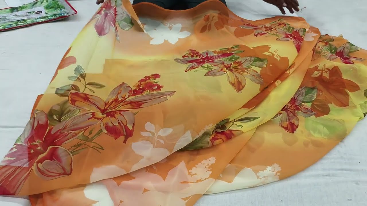 👉 માત્ર ₹600 માં દરબારી સાડી 😲 | Printed Chiffon Saree Review