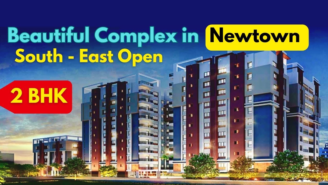 2bhk south east facing flat in luxury complex with swimming pool in Newtown Kolkata #2bedroom #2bhk 