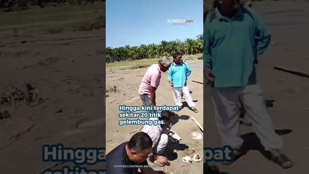 Gelembung Gas Misterius  di Sungai Nagan Raya Aceh, Keluar Api Saat Disulut Korek
