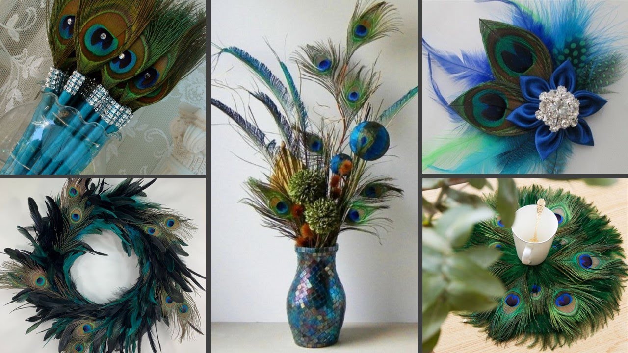 Peacock Feather Crafts Idea