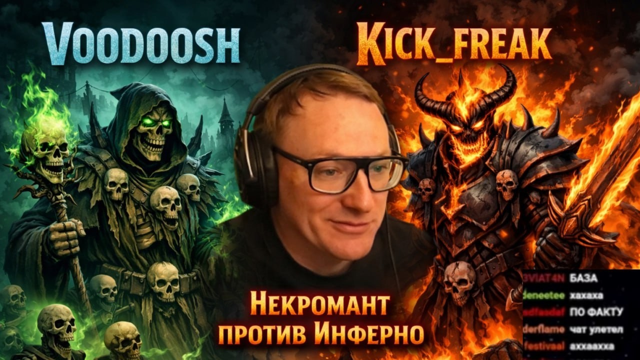 Voodoosh vs Kick_freak heroes 3.Некромант против Инферно(25.02.2026) #вудуш #voodoosh #heroes3 #hmm3