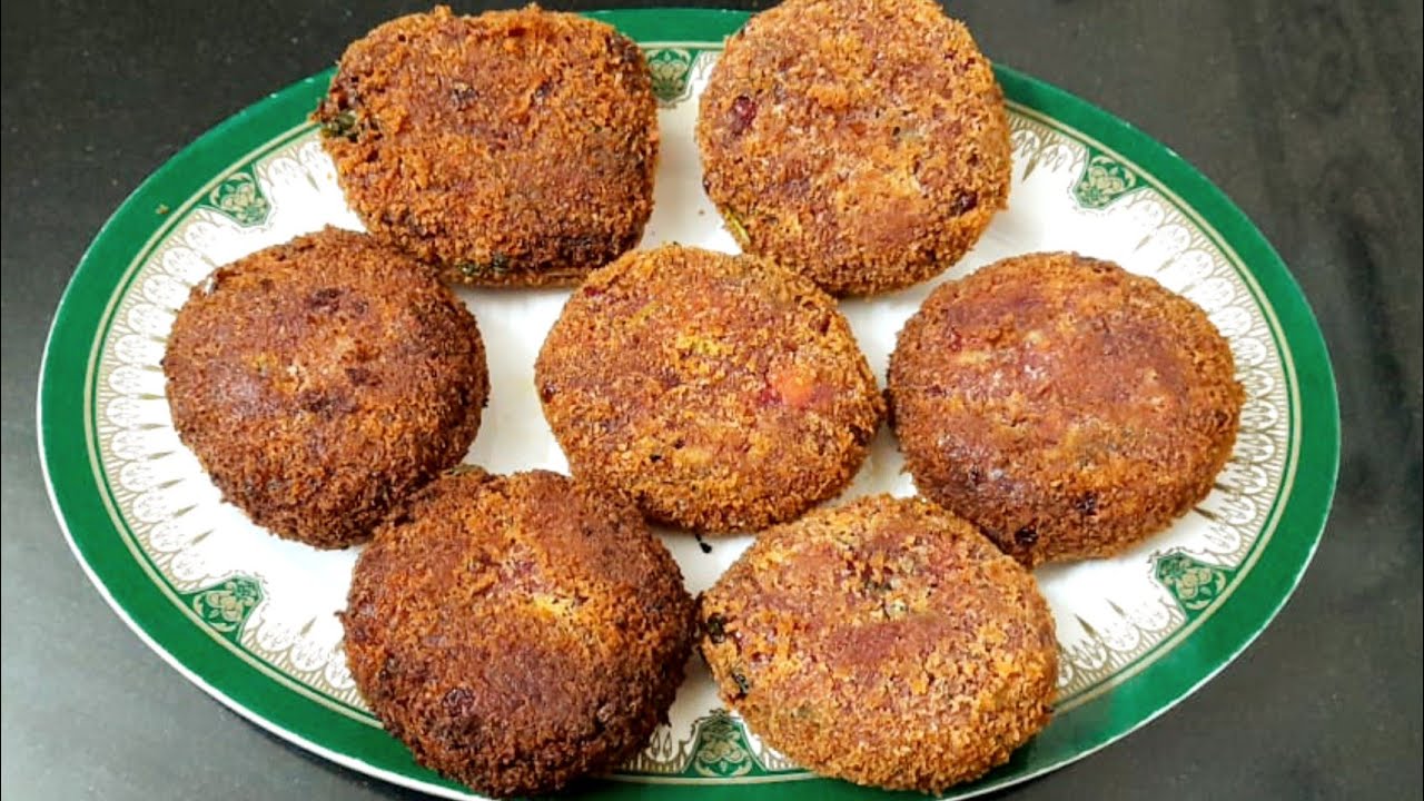 Beetroot Cutlet / Veg Starter / Home made Breadcrumbs / Egg less / Coffee house style cutlet