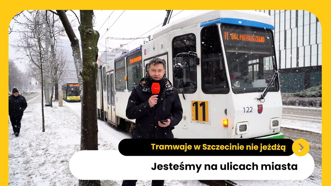 Tramwaje w Szczecinie nie jeżdżą. Jesteśmy na ulicach miasta.