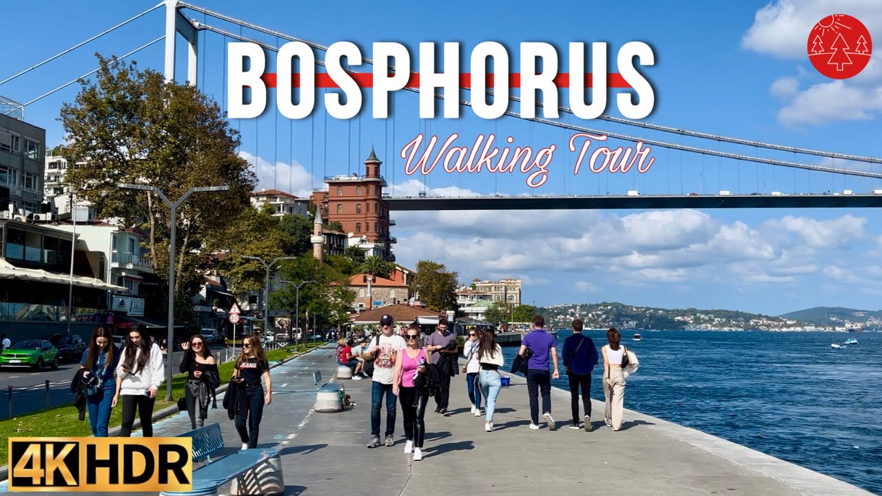 Istanbul Turkey Walking Tour on the Bosphorus | 4K HDR