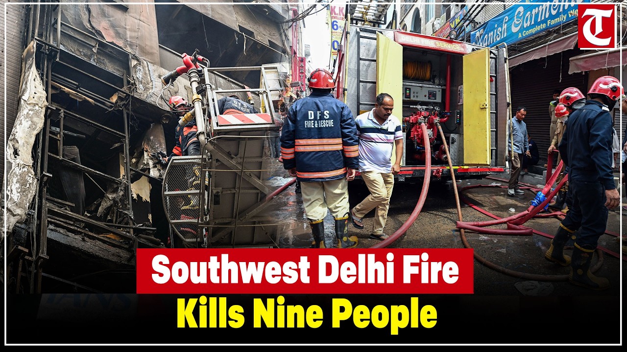 9 Dead, 3 Injured in Southwest Delhi Fire at Palam’s Ram Chowk Market Building