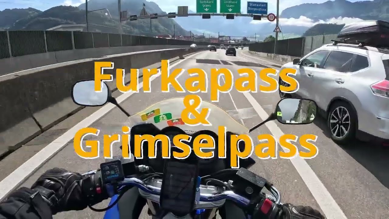 Ride with me - Swiss mountains Motorcycle POV riding Furkapass Grimselpass relaxing engine sound 2k