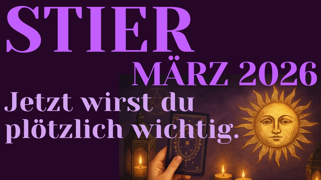 ♉️Stier MÄRZ 2026❤️Präsenz kommt erst mit Konkurrenz.✨