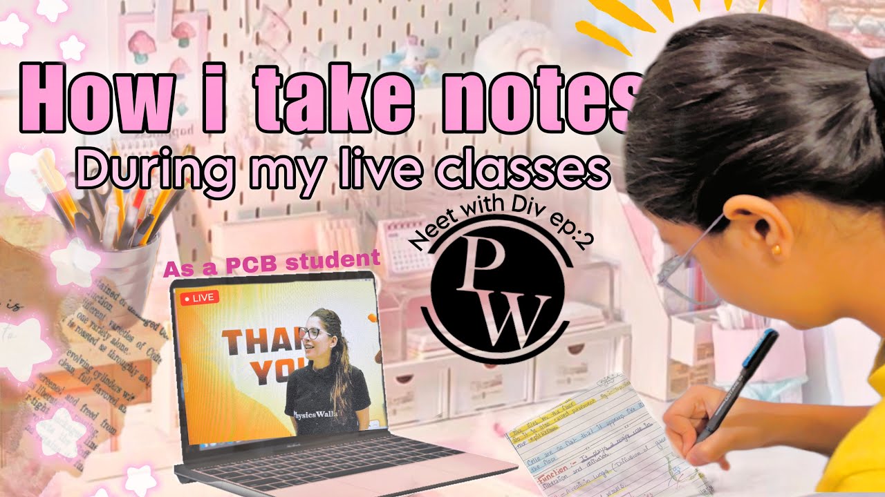 How i take notes during live class ✍🏻🎀 &bull;prepare for neet with me&bull;