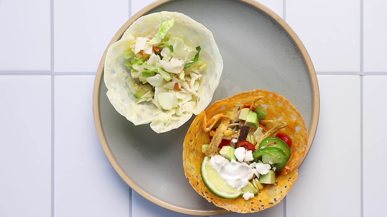 Keto Taco Salad Cheese Bowls