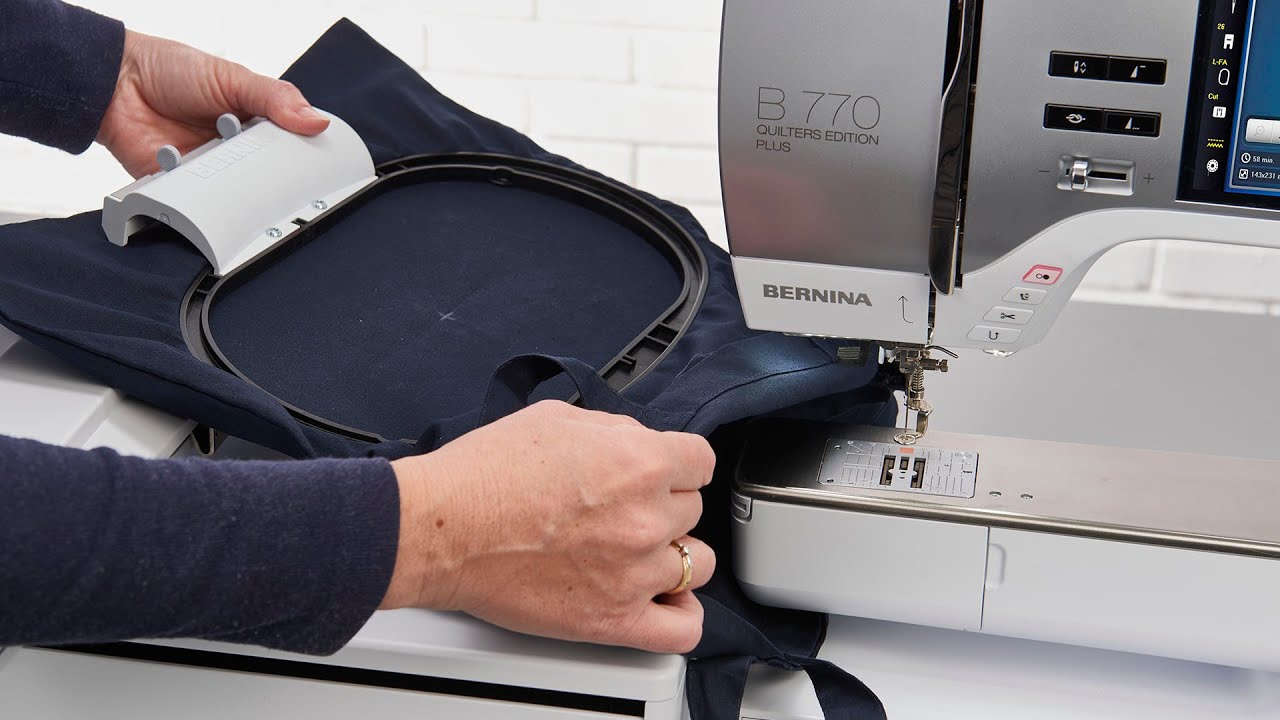How to embroider on bags and T-Shirts with the BERNINA Large Freearm Embroidery Hoop