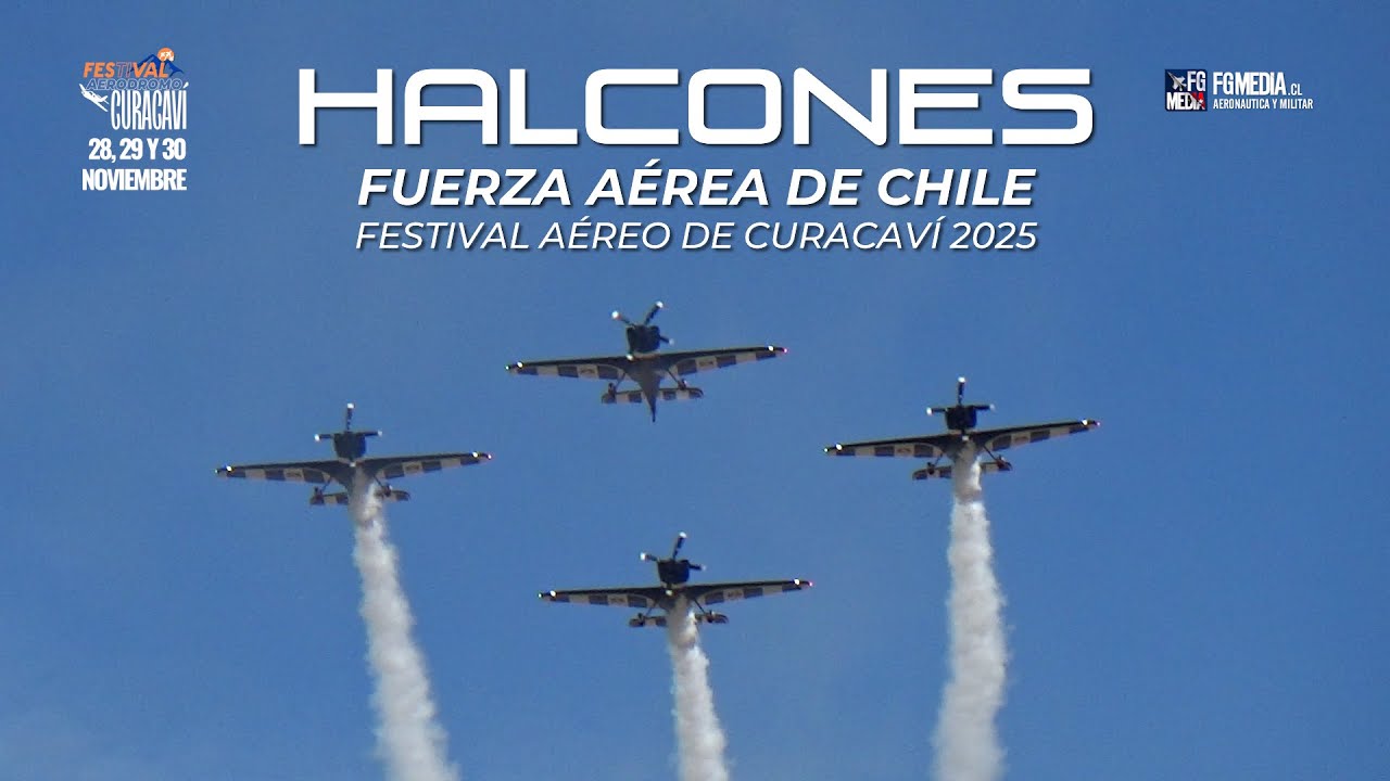 ESCUADRILLA HALCONES EN EL FESTIVAL AÉREO DE CURACAVI | 29.11.2025 | FGMEDIA TV LIVE