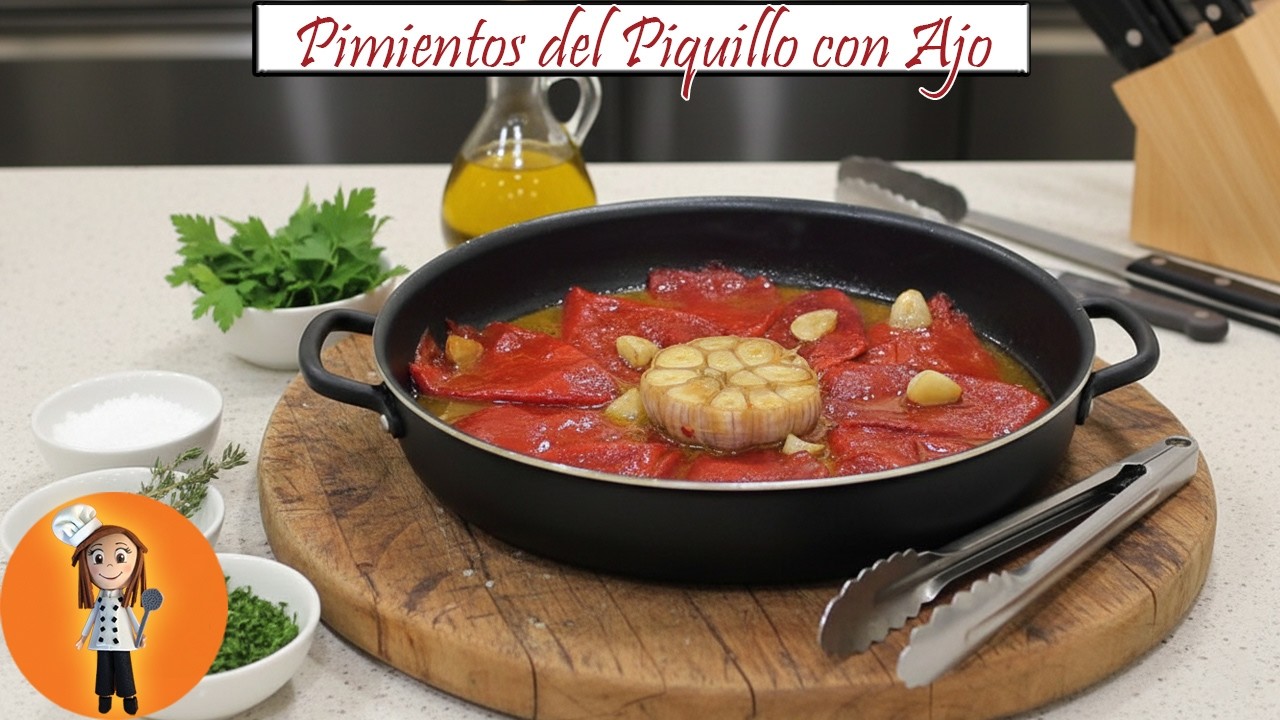 Pimientos del Piquillo con Ajo | Receta de Cocina en Familia