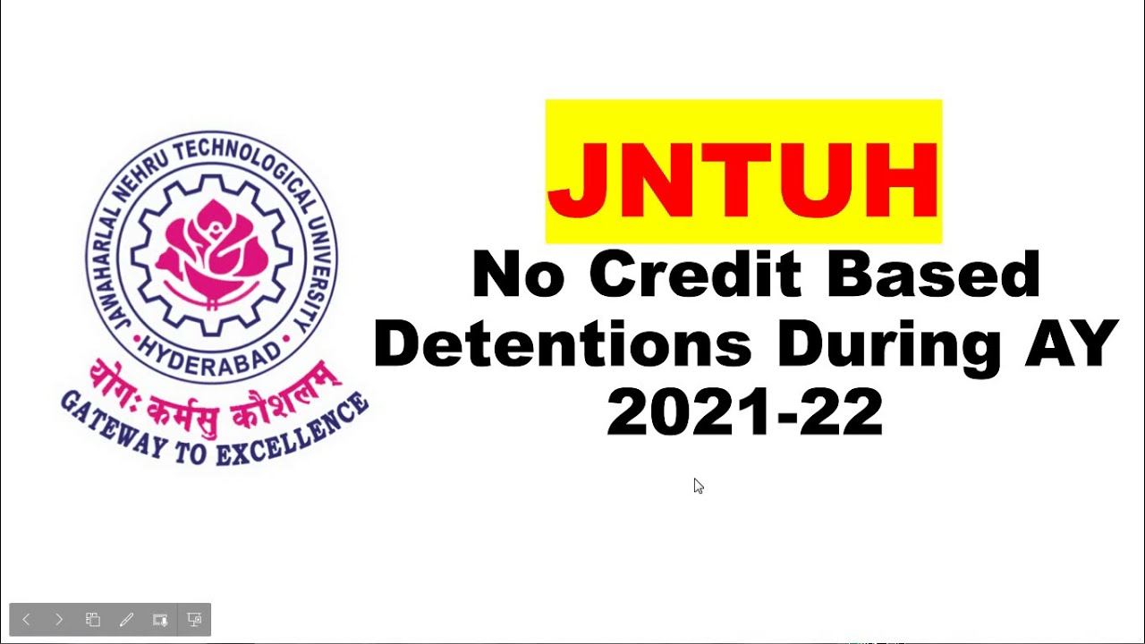 JNTUH Credit Based Detention 2021-2022 || jntuh fast updates || pinpharma