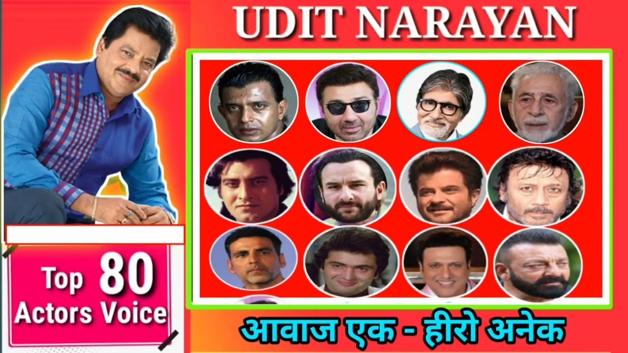 Udit Narayan | Aawaz ek Andaz Anek | Top 80 Actors Voice | UDIT NARAYAN BEST SONG