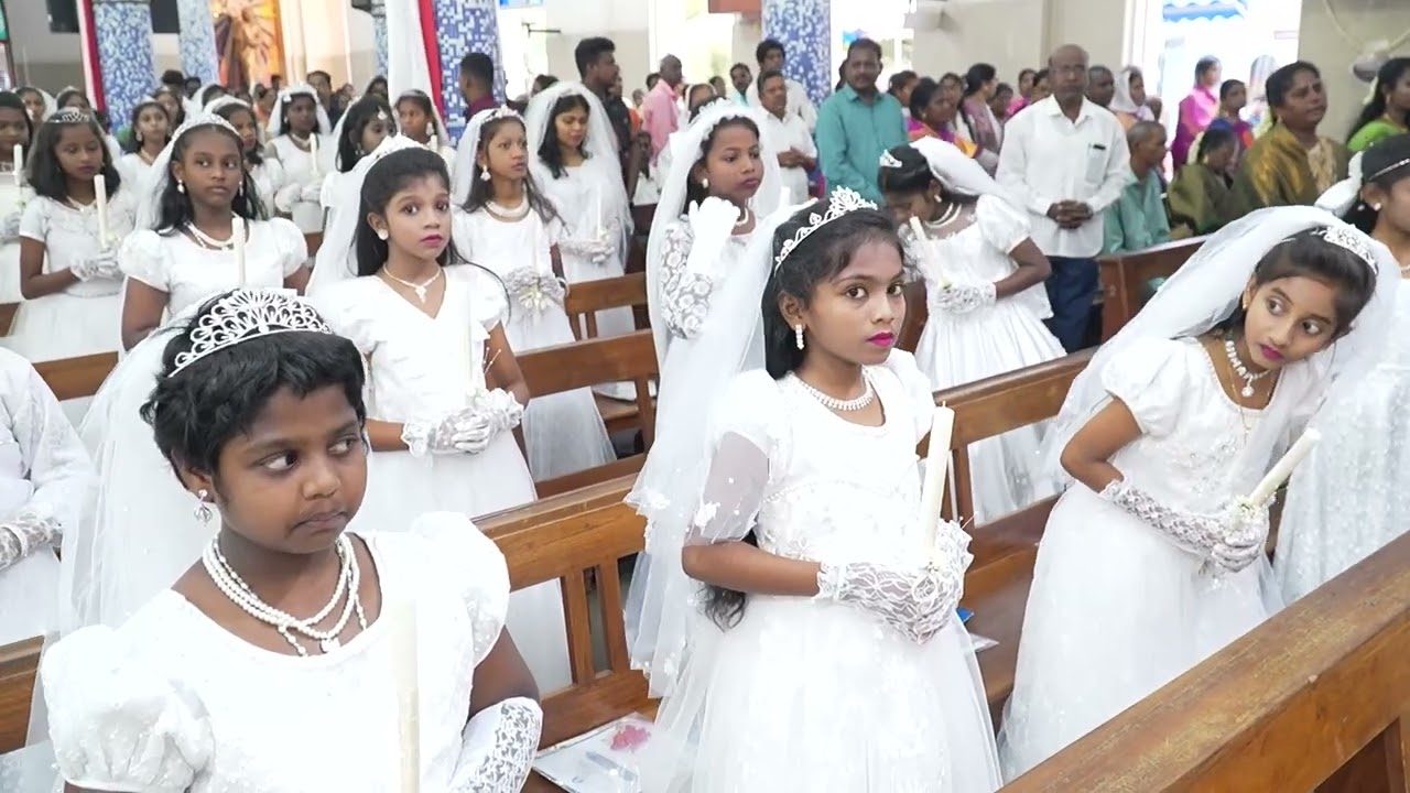 First Holy Communion Mass in Tamil (04.08.2024) Our Lady of Lourdes Shrine, Perambur.