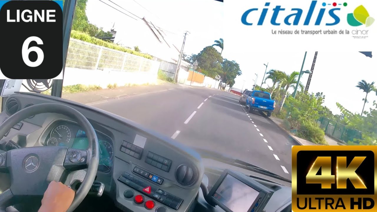 Bus 6 Citalis (La Réunion) | Moufia Les Flibustiers - HDV de Saint-Denis - 4K
