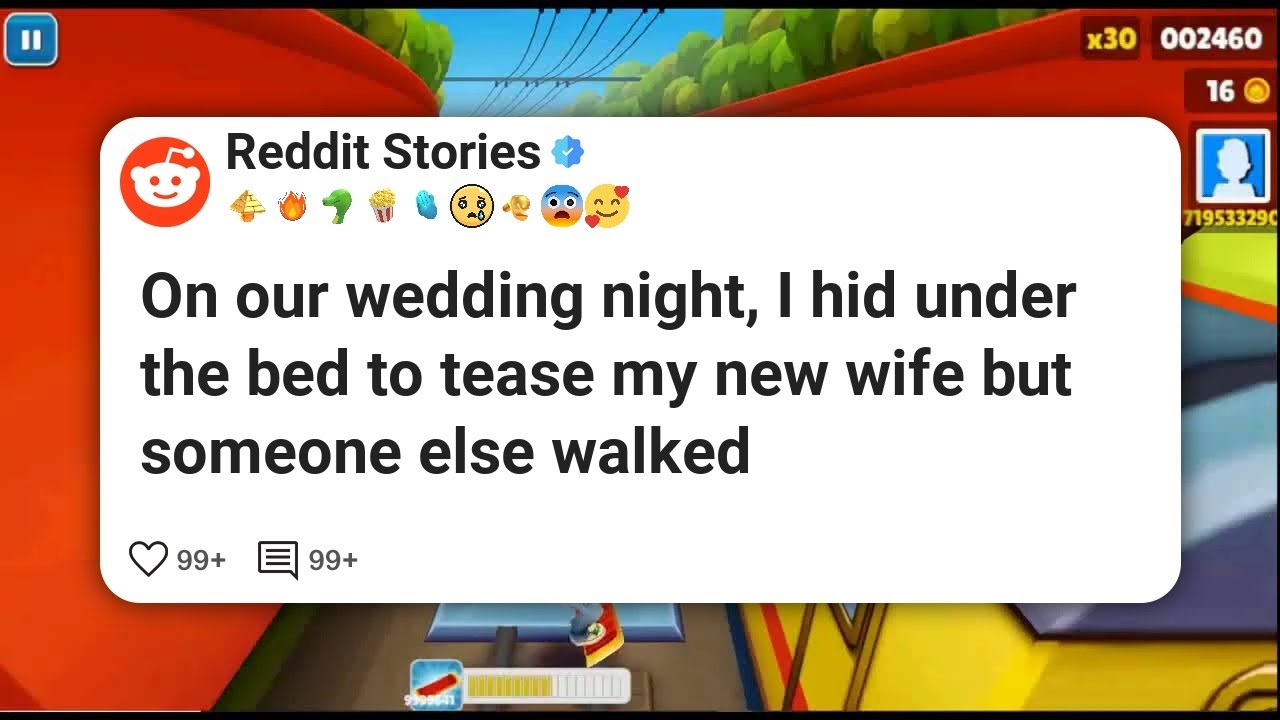 On our wedding night, I hid under the bed to tease my new wife but someone else walked #reddit