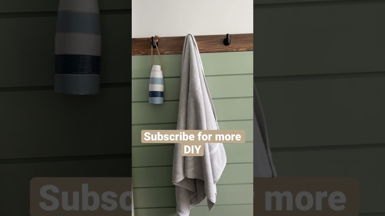 Bathroom Towel rack makeover #bedroominspo #shorts #shiplap