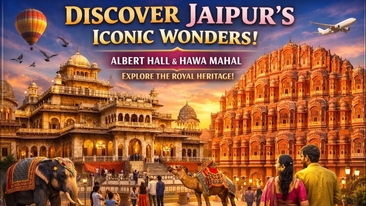 पिंक सिटी का शाही सफर | Jaipur Tourism | Albert Hall & Hawa Mahal | Pink City Vibes 🏰