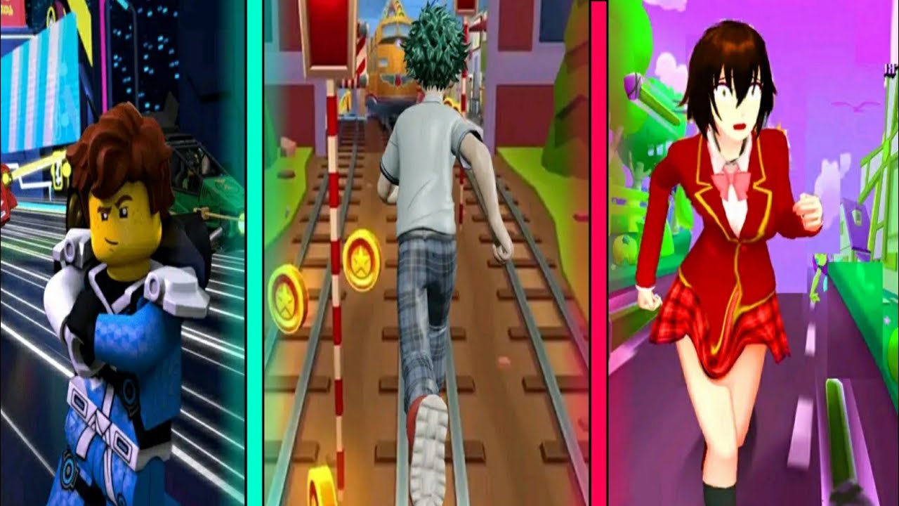 Go Ninja Race VS Subway My Hero Run VS Subway sakura high school run Gameplay