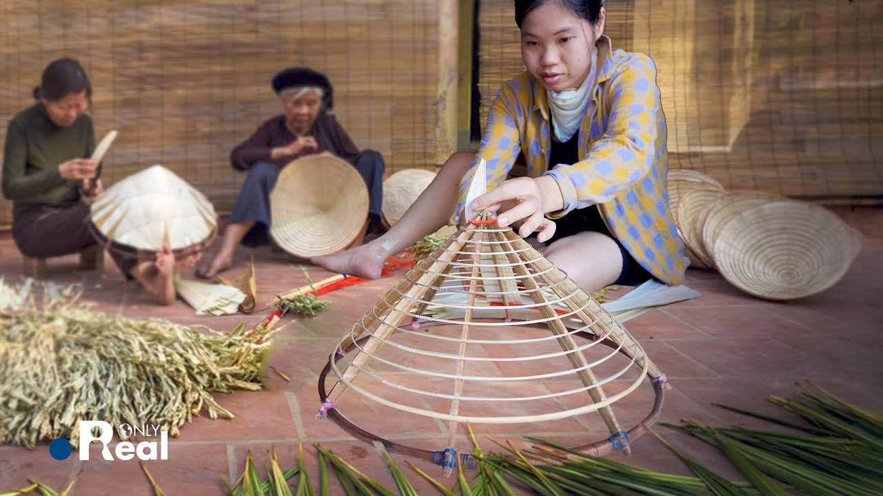 How Vietnam’s Traditional Conical Hat Is Made by Hand | Rare Silent Documentary 4K