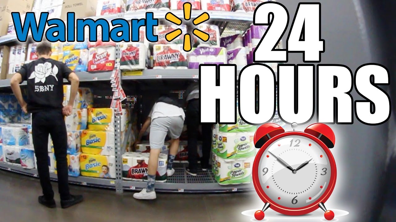 24 HOUR CHALLENGE IN WALMART (ALL NIGHTER IN WALMART)