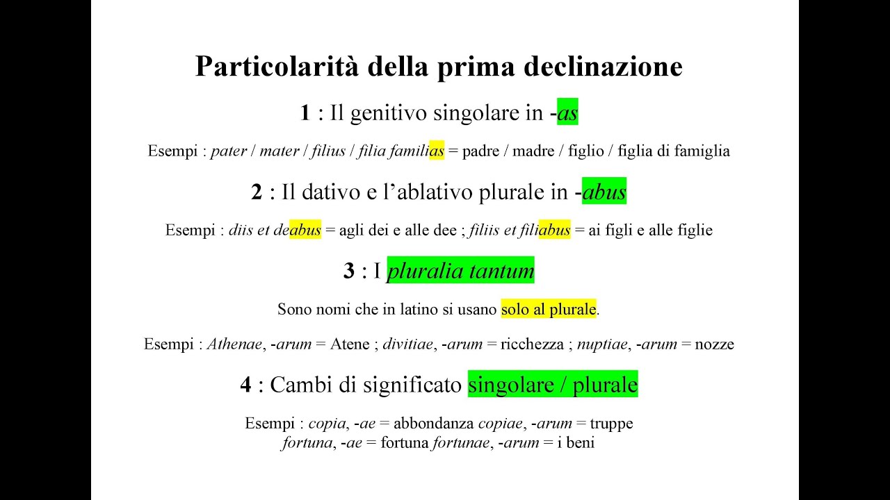 Alcune particolarità della prima declinazione latina : ovvero non c'è regola senza eccezione!