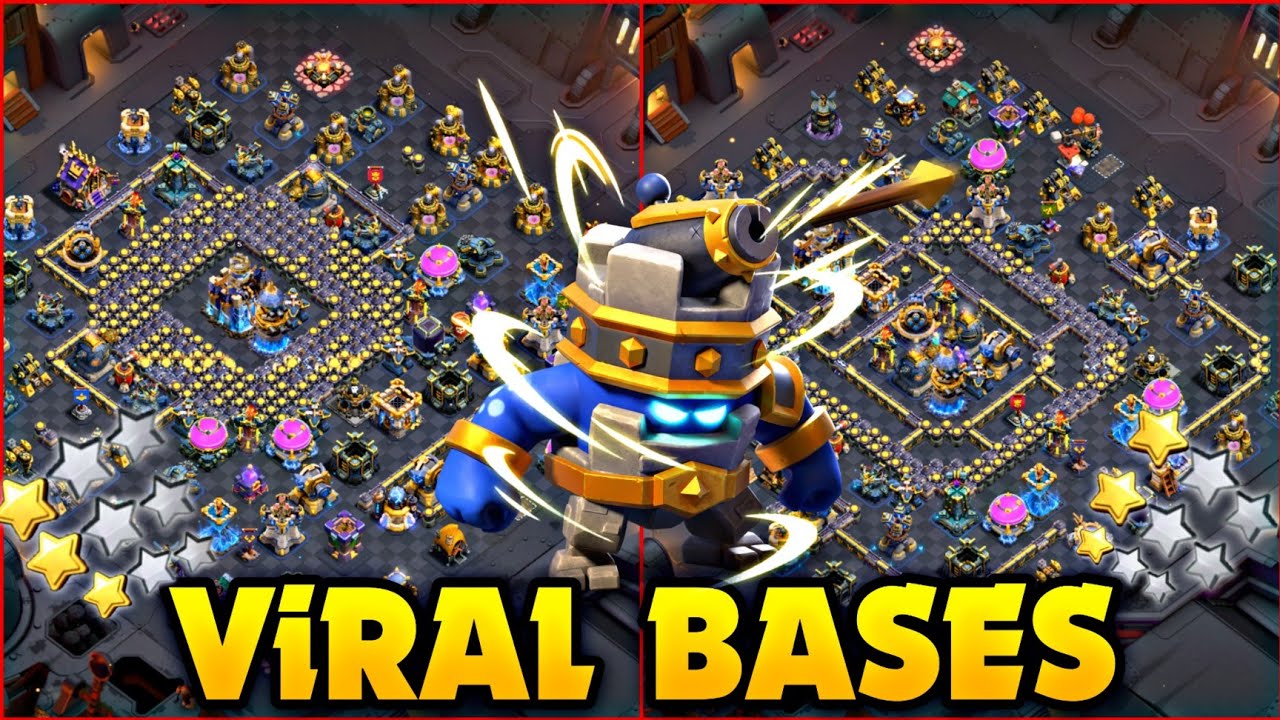 VIRAL TH18 BASES OF RANKED MODE | TH18 NEW ANTI METEOR GOLEM BASE LINK| TH18 NEW BASE 