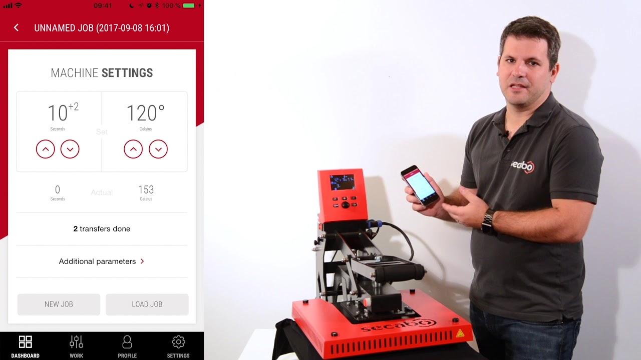 Introduction Secabo SMART Transfer app for TC SMART heat presses