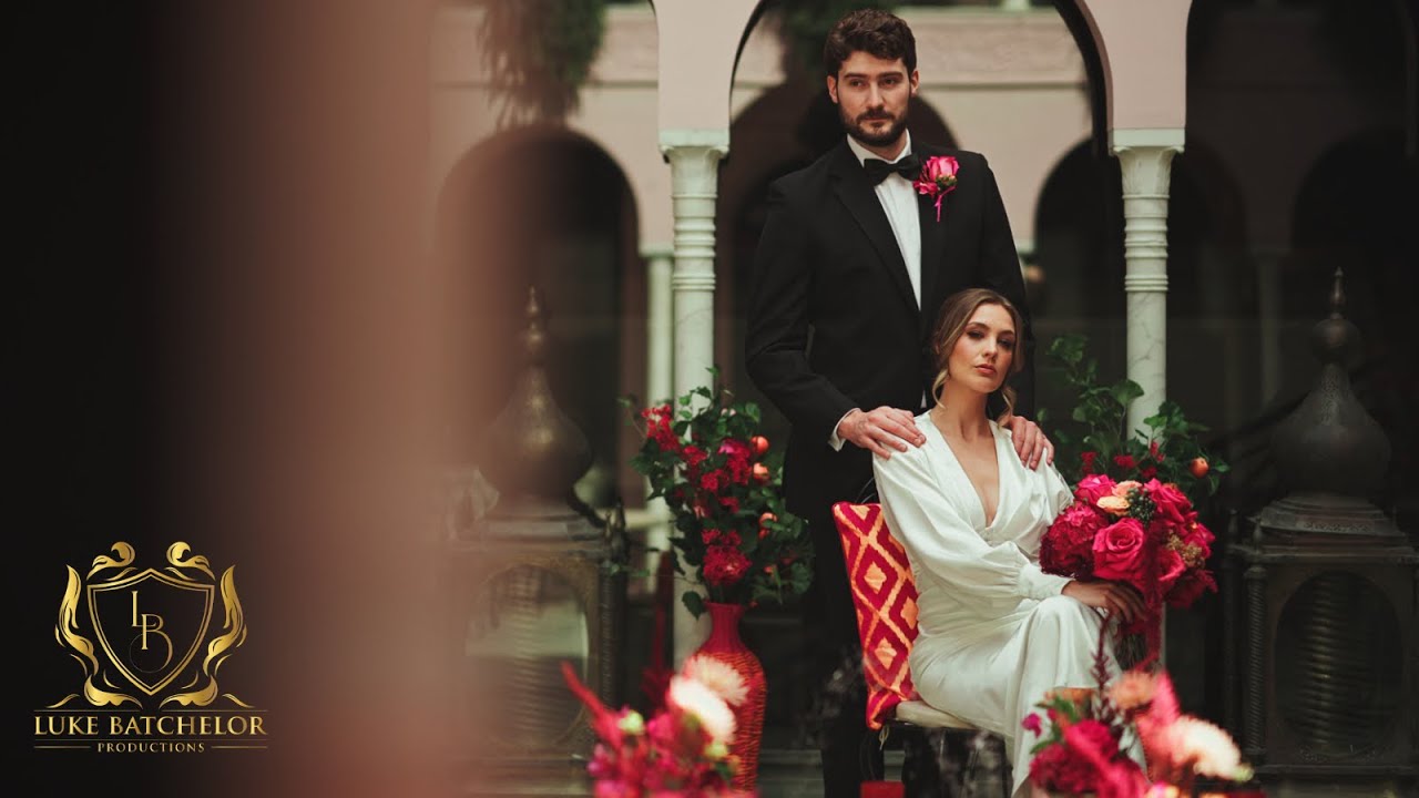 Pink & Red Wedding Inspiration | Editorial Fine-Art Black-Tie Styled Shoot (UK)