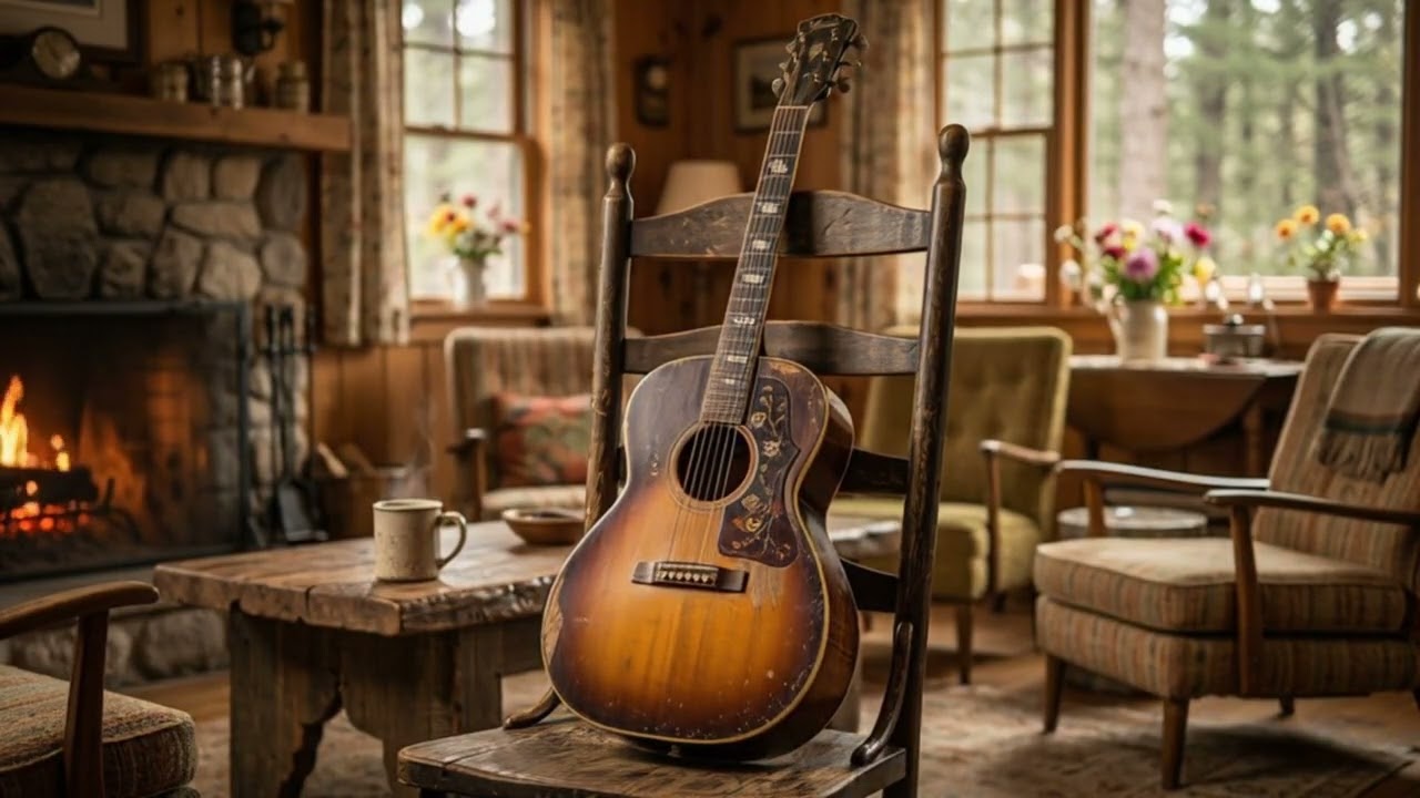 Acoustic Cabin Sessions | Warm Guitar Melodies & Fireplace Warmth