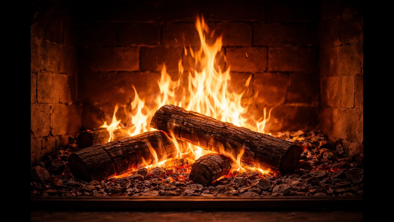 Relaxing AI Fireplace 12hrs - Perfect for sleep study meditation