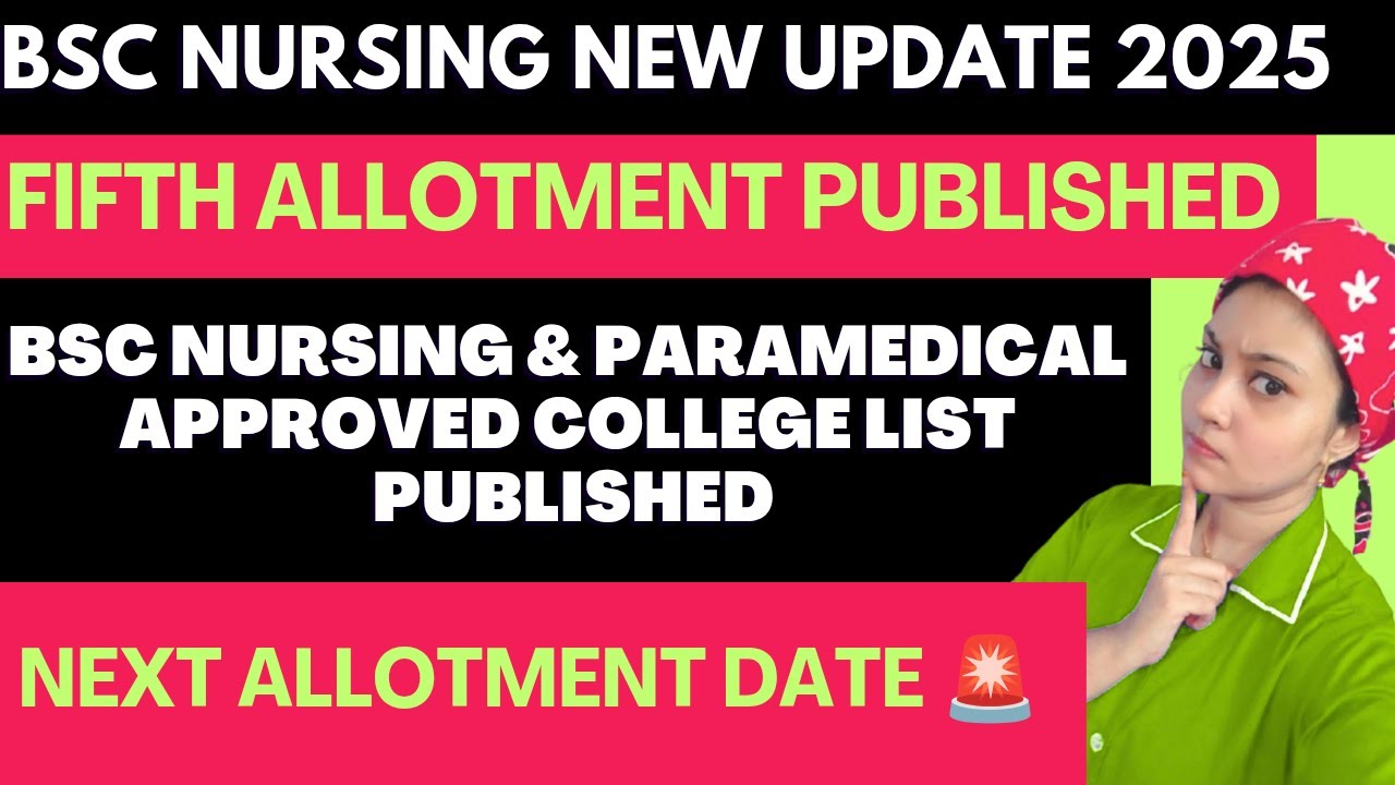 LBS BSC Nursing 5th Allotment Published🟢Approved College List Released🟢Next Option Registration🚨