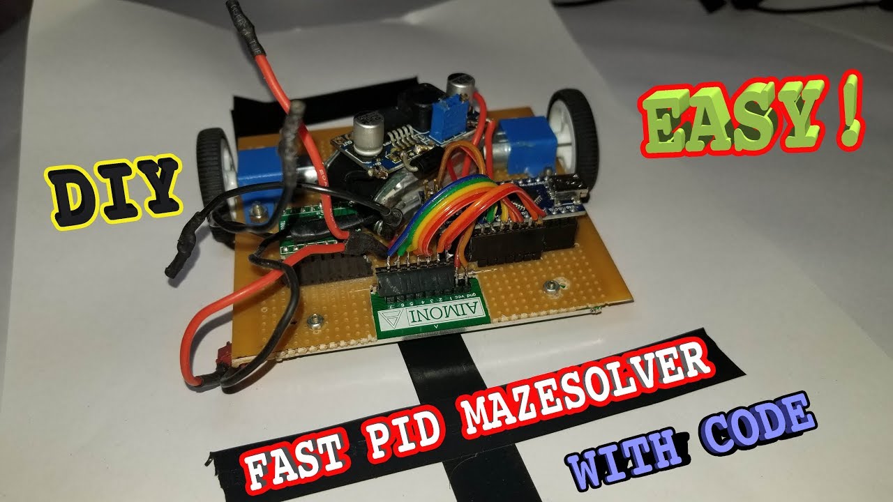 DIY Fast PID MAZE SOLVER Tutorial with code