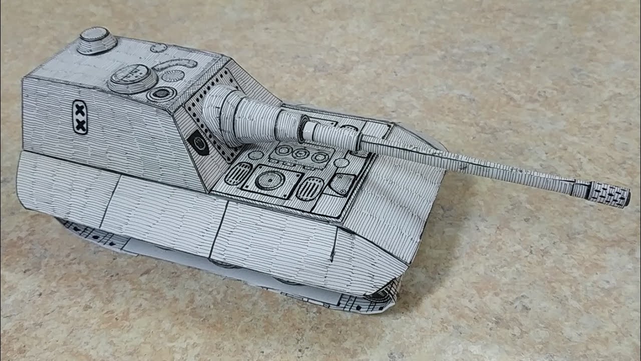 Building 🇩🇪 E-100 Jagdpanzer🇩🇪 (German Heavy Self Propelled Gun) #papercraft #worldoftanks #tank