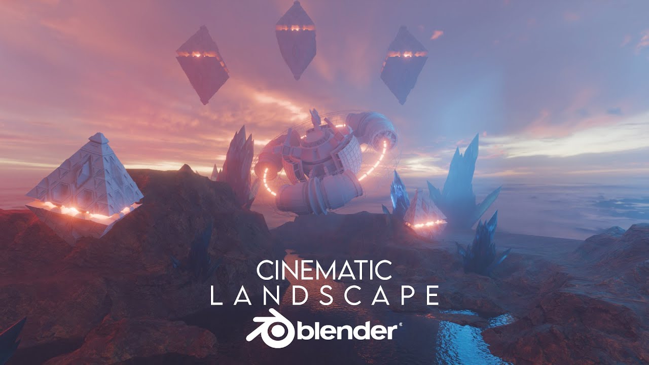 How to create SCI-FI CINEMATIC LANDSCAPE in Blender