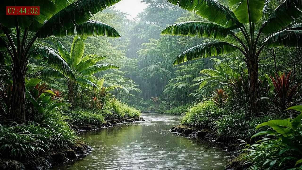 Tranquil Forest Rain Night Sounds for Sleeping for Nervous System Calm