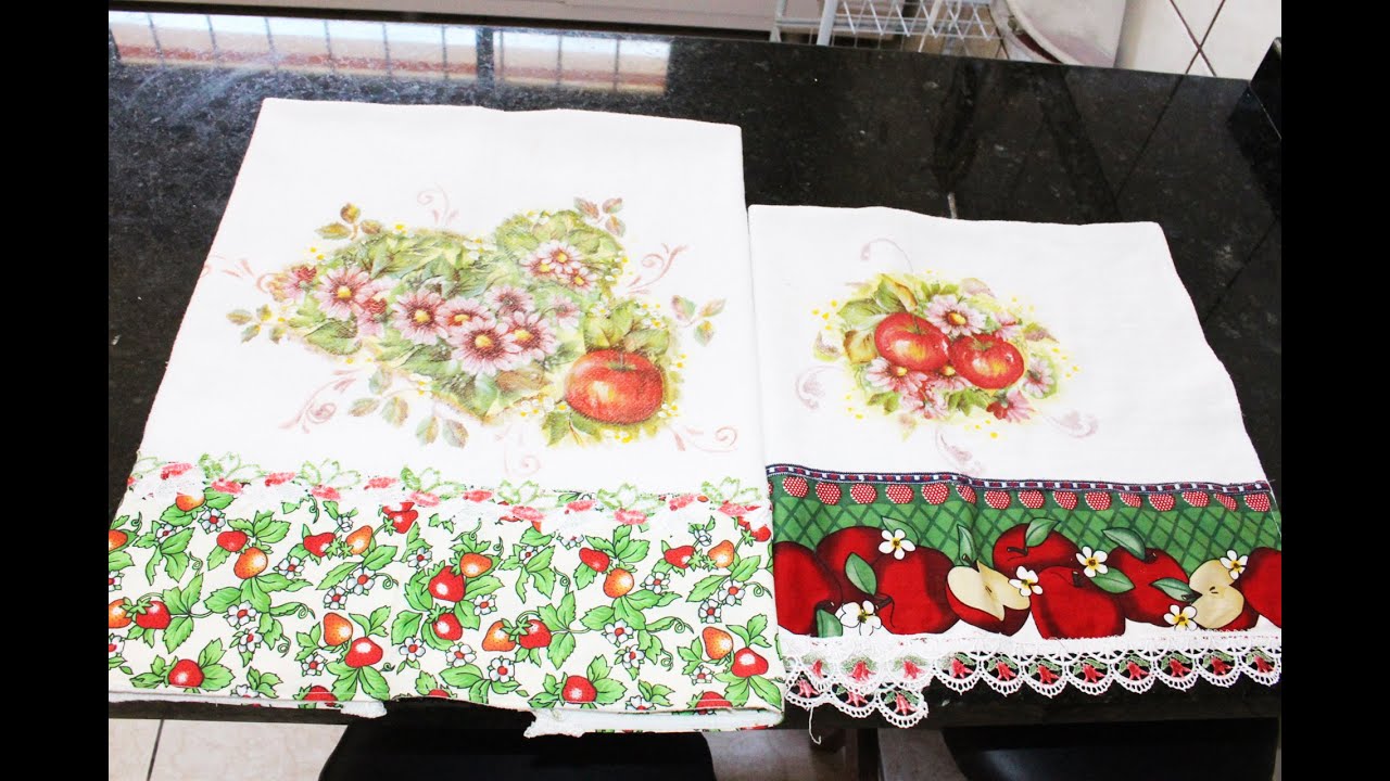 DECOUPAGE EM PANO ❤ - CURSO DE ARTESANATO BELLA ART'S