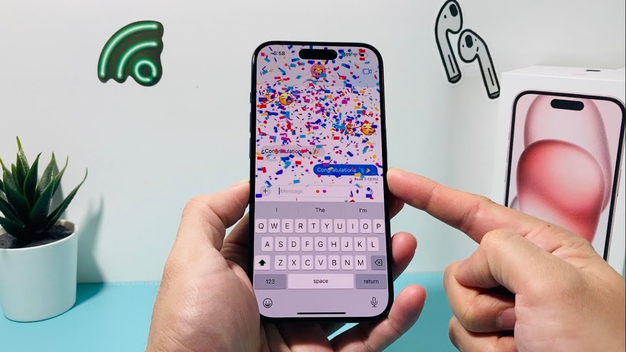 How to Send a Message with Confetti Special Effect on iPhone