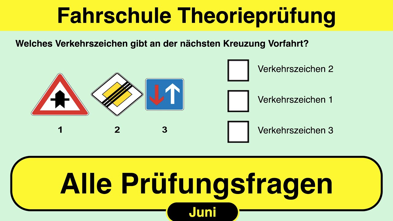 🚘 Führerschein Theorieprüfung 🚗 Alle Prüfungsfragen 🎓📚 Teil 1
