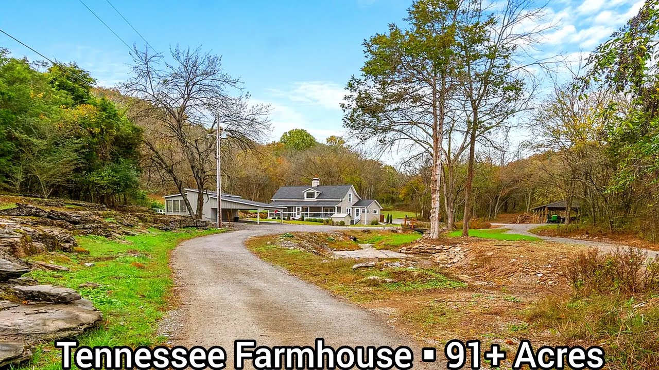 Tennessee Farmhouse For Sale | $925k | Tennessee Land For Sale | Tennessee Real Estate | 91+ Acres